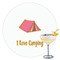 Summer Camping Drink Topper - XLarge - Single with Drink