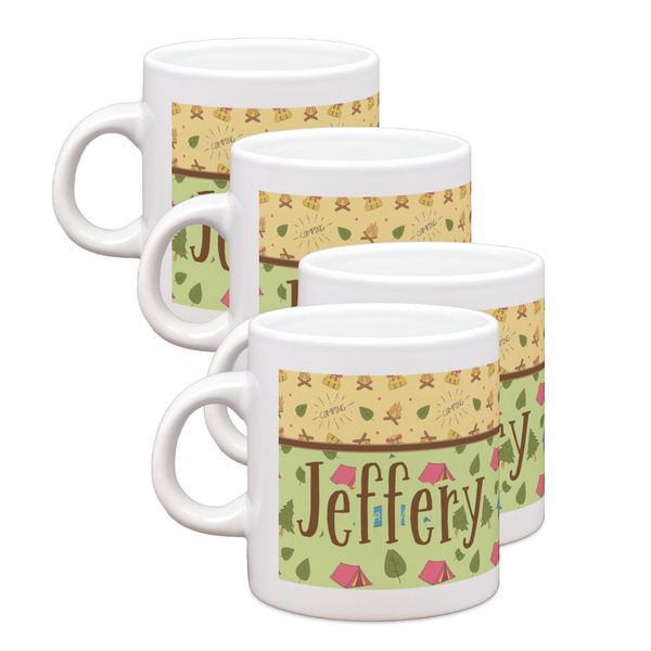 Custom Summer Camping Single Shot Espresso Cups - Set of 4 (Personalized)