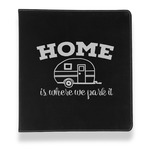 Summer Camping Leather Binder - 1" - Black (Personalized)