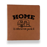 Summer Camping Leather Binder - 1" - Rawhide (Personalized)
