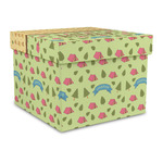 Summer Camping Gift Box with Lid - Canvas Wrapped - Large (Personalized)