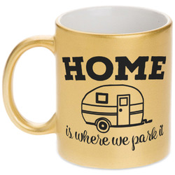 Summer Camping Metallic Gold Mug (Personalized)