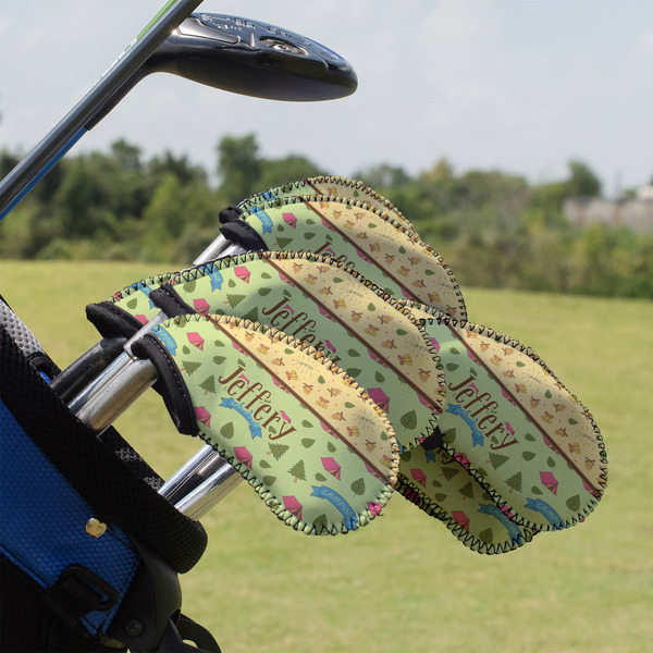 Custom Summer Camping Golf Club Iron Cover - Set of 9 (Personalized)