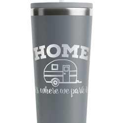 Summer Camping RTIC Everyday Tumbler with Straw - 28oz - Grey - Single-Sided