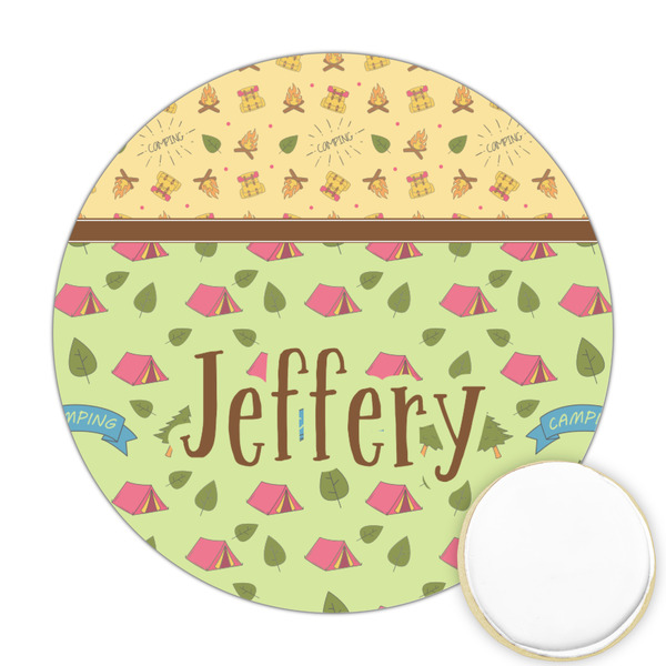 Custom Summer Camping Printed Cookie Topper - 2.5" (Personalized)