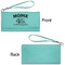 Summer Camping Ladies Wallets - Faux Leather - Teal - Front & Back View