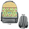 Summer Camping Large Backpack - Gray - Front & Back View