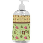 Summer Camping Plastic Soap / Lotion Dispenser (16 oz - Large - White) (Personalized)