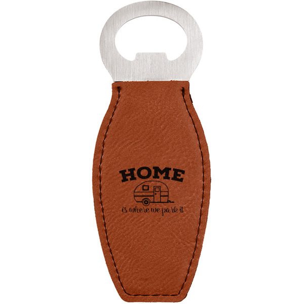 Custom Summer Camping Leatherette Bottle Opener