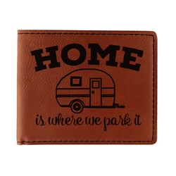 Summer Camping Leatherette Bifold Wallet - Double Sided (Personalized)