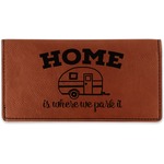 Summer Camping Leatherette Checkbook Holder