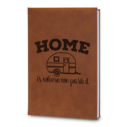 Summer Camping Leatherette Journal - Large - Double Sided (Personalized)