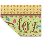 Summer Camping Double-Sided Linen Placemat - Single w/ Name or Text