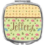 Summer Camping Compact Makeup Mirror (Personalized)