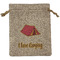 Summer Camping Medium Burlap Gift Bag - Front