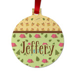 Summer Camping Metal Ball Ornament - Double Sided w/ Name or Text