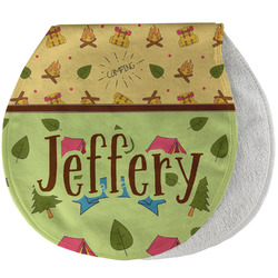 Summer Camping Burp Pad - Velour w/ Name or Text