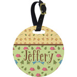 Summer Camping Plastic Luggage Tag - Round (Personalized)