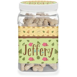 Summer Camping Dog Treat Jar (Personalized)
