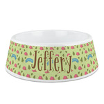 Summer Camping Plastic Dog Bowl - Medium (Personalized)