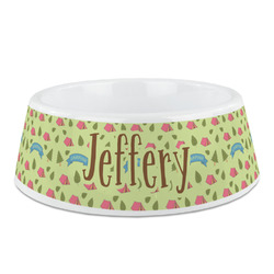 Summer Camping Plastic Dog Bowl - Medium (Personalized)