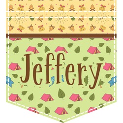 Summer Camping Iron On Faux Pocket (Personalized)