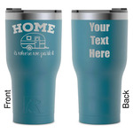 Summer Camping RTIC Tumbler - Dark Teal - Laser Engraved - Double-Sided (Personalized)