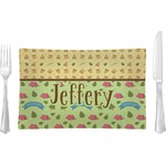 Summer Camping Rectangular Glass Lunch / Dinner Plate - Single or Set (Personalized)