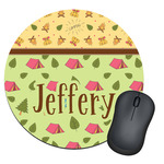 Summer Camping Round Mouse Pad (Personalized)