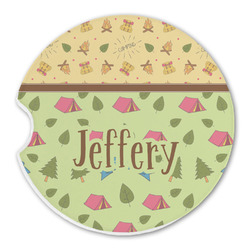 Summer Camping Sandstone Car Coaster - Single (Personalized)