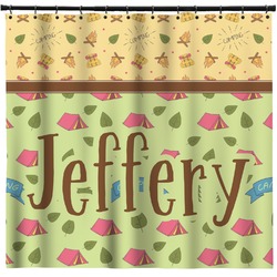 Summer Camping Shower Curtain - 71" x 74" (Personalized)