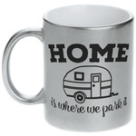 Summer Camping Metallic Silver Mug (Personalized)