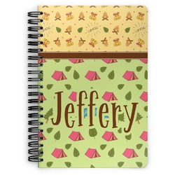 Summer Camping Spiral Notebook - 7x10 w/ Name or Text