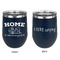 Summer Camping Stainless Wine Tumblers - Navy - Double Sided - Approval