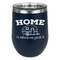 Summer Camping Stainless Wine Tumblers - Navy - Double Sided - Front