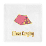 Summer Camping Standard Decorative Napkins (Personalized)