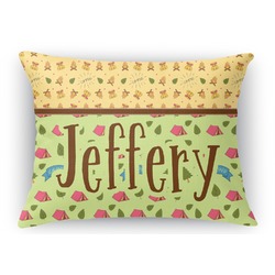 Summer Camping Rectangular Throw Pillow Case (Personalized)
