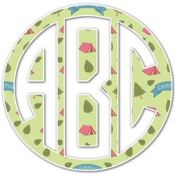 Summer Camping Monogram Decal - Medium (Personalized)