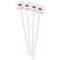 Summer Camping White Plastic Stir Stick - Double Sided - Square - Front