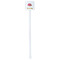 Summer Camping White Plastic Stir Stick - Double Sided - Square - Single Stick