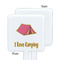 Summer Camping White Plastic Stir Stick - Single Sided - Square - Approval