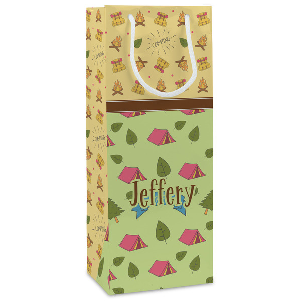 Custom Summer Camping Wine Gift Bags (Personalized)