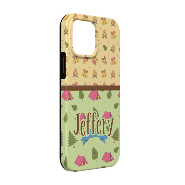 Custom Summer Camping iPhone Case - Rubber Lined - iPhone 13 (Personalized)