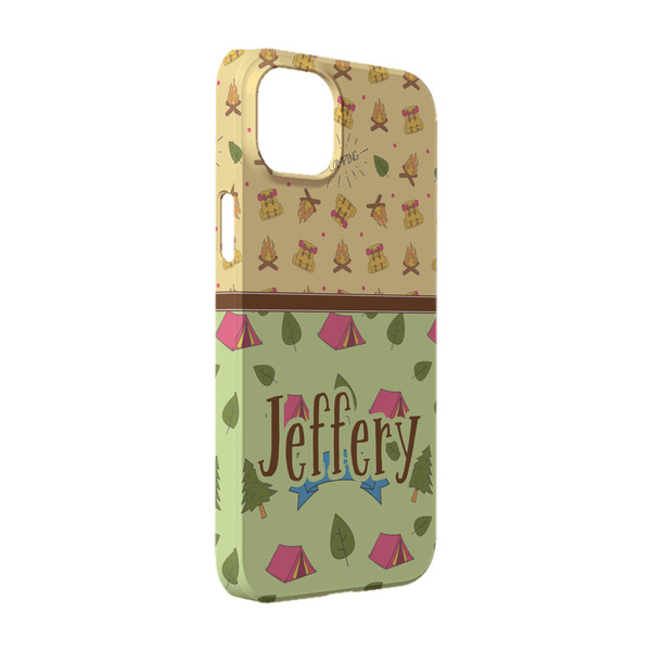 Custom Summer Camping iPhone Case - Plastic - iPhone 14 (Personalized)