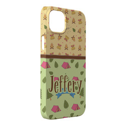 Summer Camping iPhone Case - Plastic - iPhone 14 Plus (Personalized)