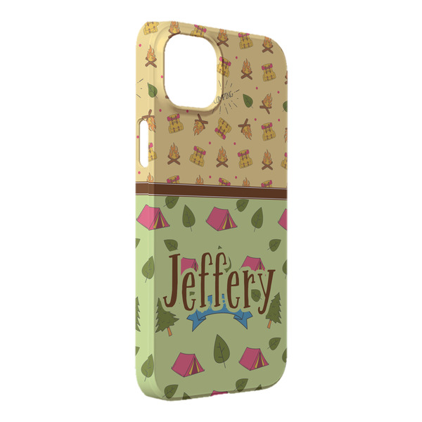 Custom Summer Camping iPhone Case - Plastic - iPhone 14 Plus (Personalized)