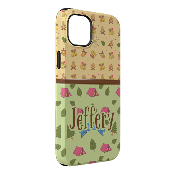 Custom Summer Camping iPhone Case - Rubber Lined - iPhone 14 Plus (Personalized)