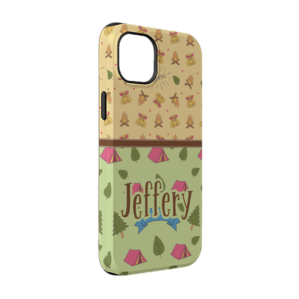 Custom Summer Camping iPhone Case - Rubber Lined - iPhone 14 (Personalized)