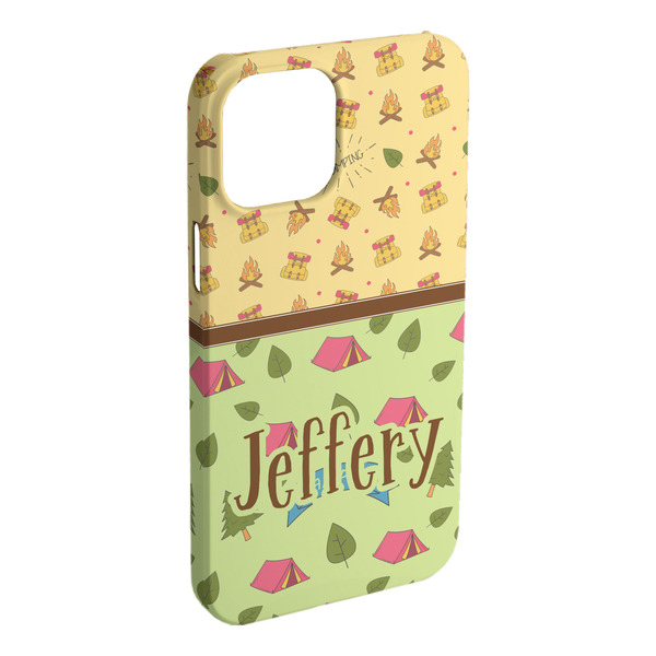 Custom Summer Camping iPhone Case - Plastic - iPhone 15 Plus (Personalized)