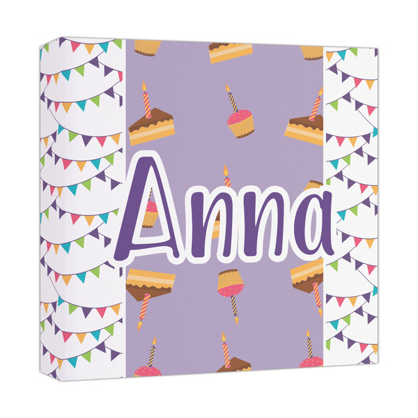 Custom Happy Birthday Canvas Print - 12x12 (Personalized)